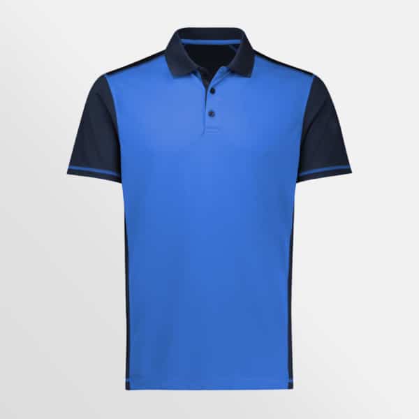 Custom printed Dart short sleeve polo - Navy/Royal