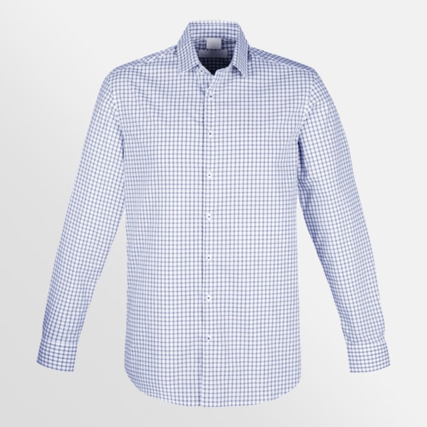 Custom printed Noah Long Sleeve shirt - White/Blue