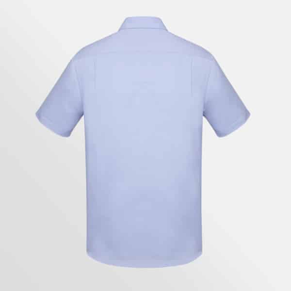 Custom printed Charlie classic short sleeve shirt - Blue Chambray