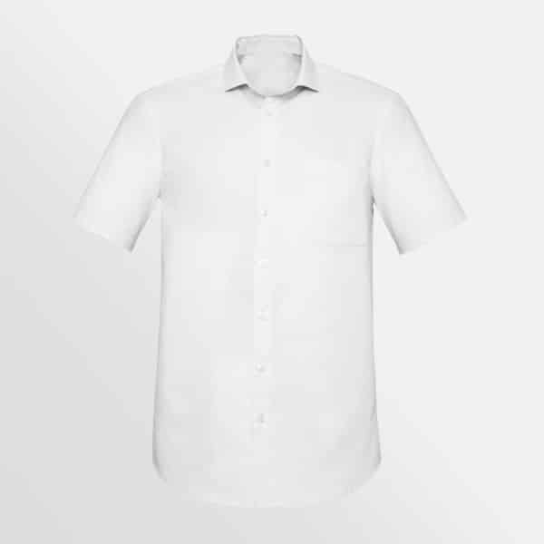 Custom printed Charlie classic short sleeve shirt - White