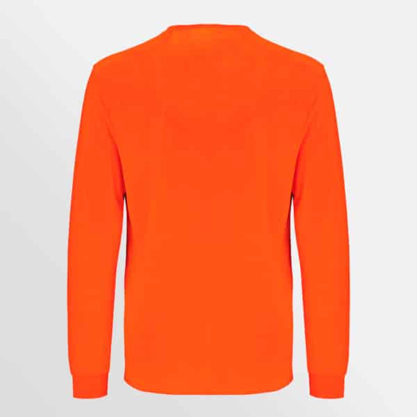 Custom printed hi vis long sleeve tee - orange