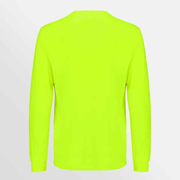 Custom printed hi vis long sleeve tee - yellow