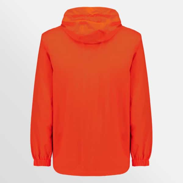 Custom printed super light packable rain jacket - orange