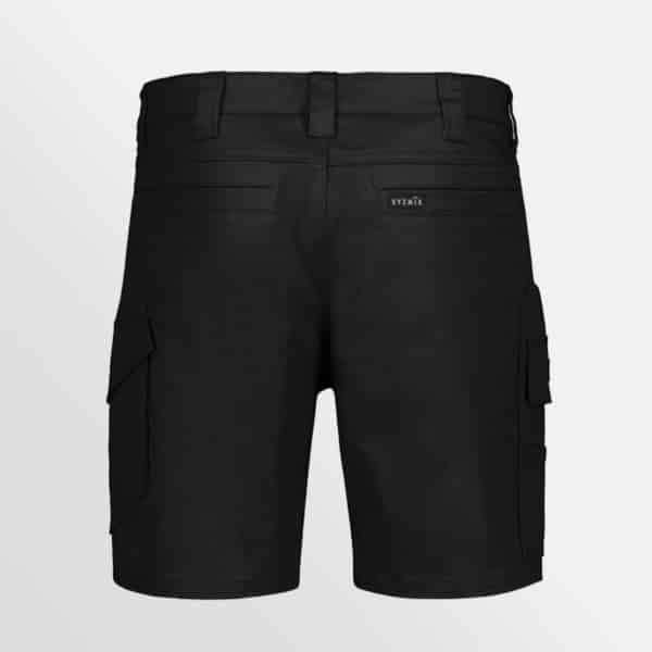 Custom printed essential stretch cargo shorts - Black