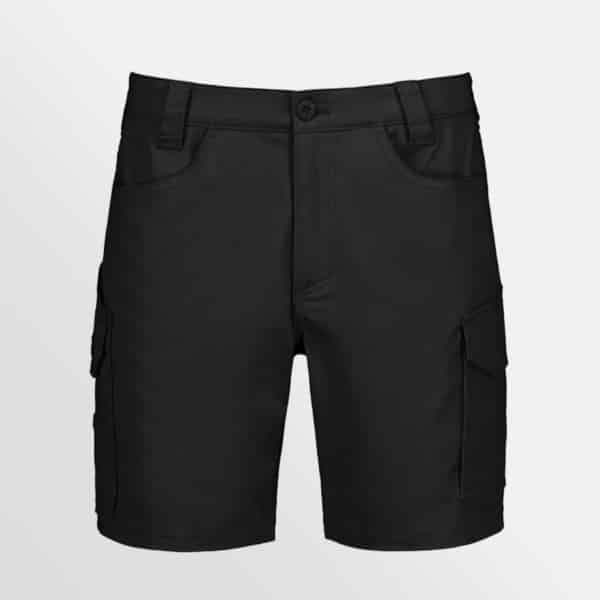 Custom printed essential stretch cargo shorts - Black