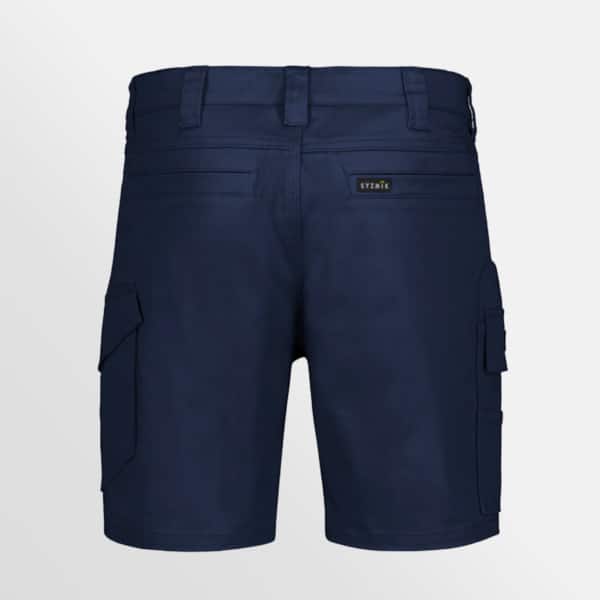 Custom printed essential stretch cargo shorts - Navy