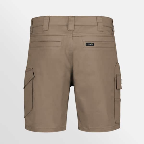 Custom printed essential stretch cargo shorts - Khaki