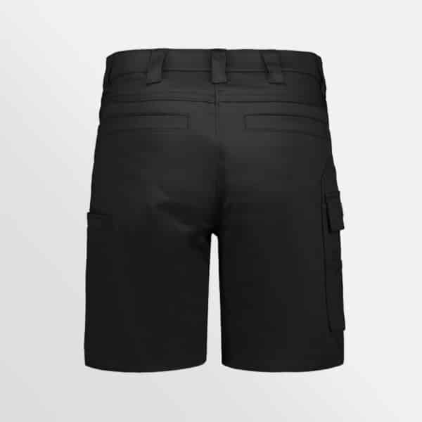 Custom printed essential stretch cargo shorts - Black (womens)