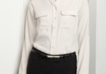 Custom Printed Merch QTCO Biz Collection Madison Ladies Long Sleeve Shirt Model Image