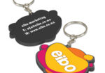 Custom Printed Merch QTCO Trends 107109 PVC Key Ring Small (One Side Moulded)